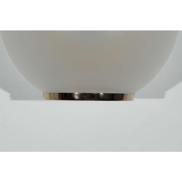 Italian Circa 1980 Italian Glass & Brass Wall Lamp/Sconce For Sale - Image 3 of 7