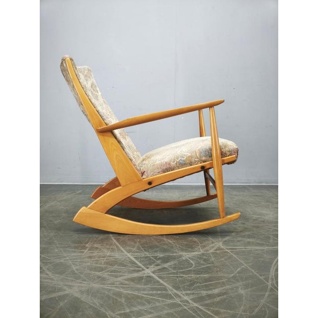 Boomerang Rocking Chair attributed to Holger Georg Jensen, Denmark, 1960s For Sale - Image 11 of 15