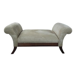 Late 20th Century Traditional Contemporary Polka Dot Upholstered Lounge Day Bed For Sale