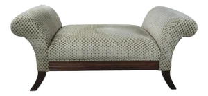 Late 20th Century Traditional Contemporary Polka Dot Upholstered Lounge Day Bed