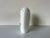 1980s Vintage White and Black Matte Glaze Ceramic Vase For Sale - Image 5 of 9