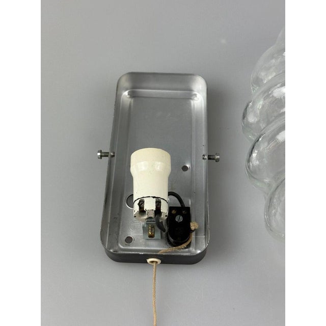 Space Age Wall Lamp in Glass & Metal, 1970s For Sale - Image 4 of 18