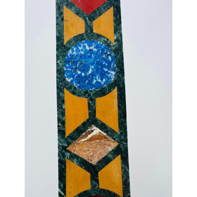 1960s Tall Marble Inlaid Obelisks, 1960s, Set of 2 For Sale - Image 5 of 11