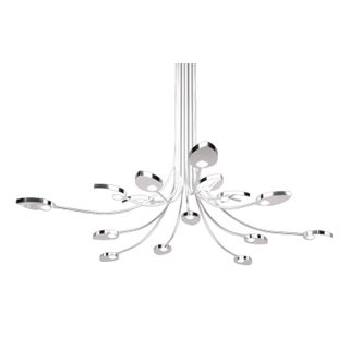 Small Lilly Curved Config. 2 Chandelier by Ovature Studios For Sale