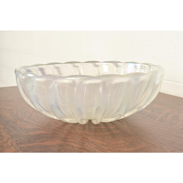 Postmodern Seguso Vetri D’Arte Italian Murano Glass Large Centerpiece Bowl or Fruit Bowl For Sale - Image 3 of 12