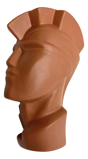 Vintage Ceramic Head Sculpture in the style of Lindsey B., 1980s