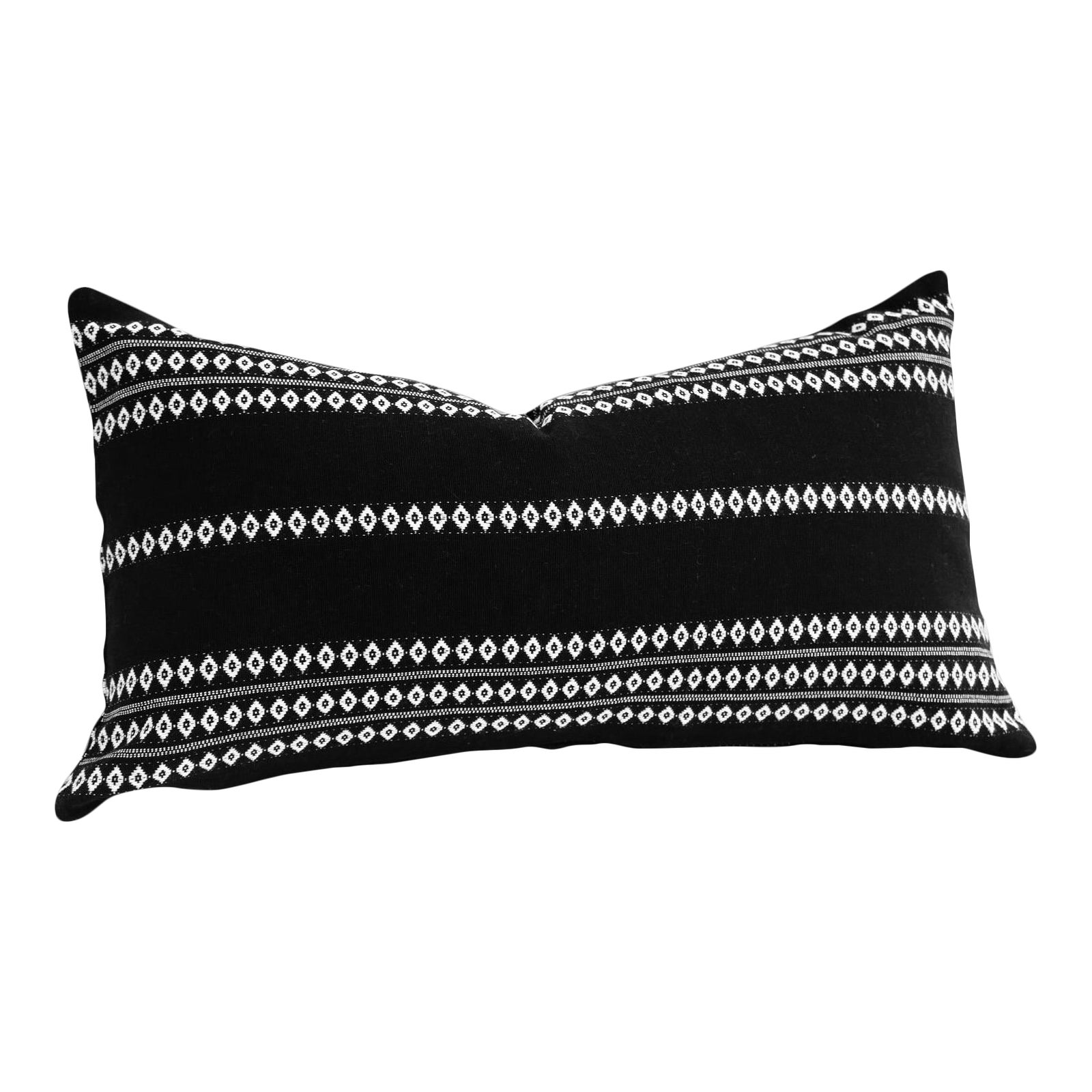 Black Boho Stripe Pillow Cover 13x36 Chairish