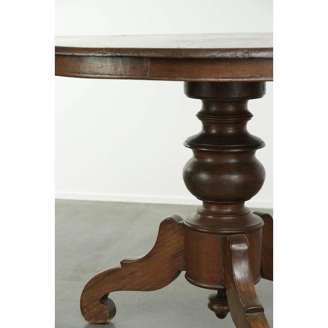 Brown Rustic Wooden Dining Table For Sale - Image 8 of 11
