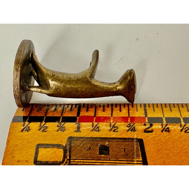 Chinese Antique Bronze Animal Scroll Weight Holder - Late 19th Century For Sale - Image 3 of 11