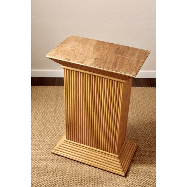 Bamboo and Rattan Column Pedestals by Cristina Celestino, 1960s, Set of 2 For Sale - Image 15 of 18