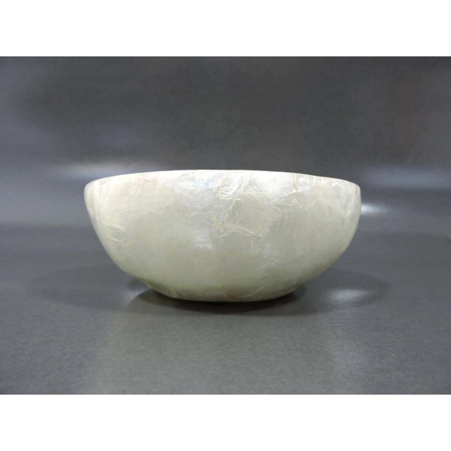 On Sale. A set of four pretty off white Capiz shell bowls from the Philippines, 1980's vintage. All four are the same...