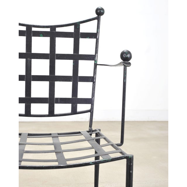 Mario Papperzini Mid-Century Amalfi Iron Patio Garden Armchair For Sale - Image 15 of 18