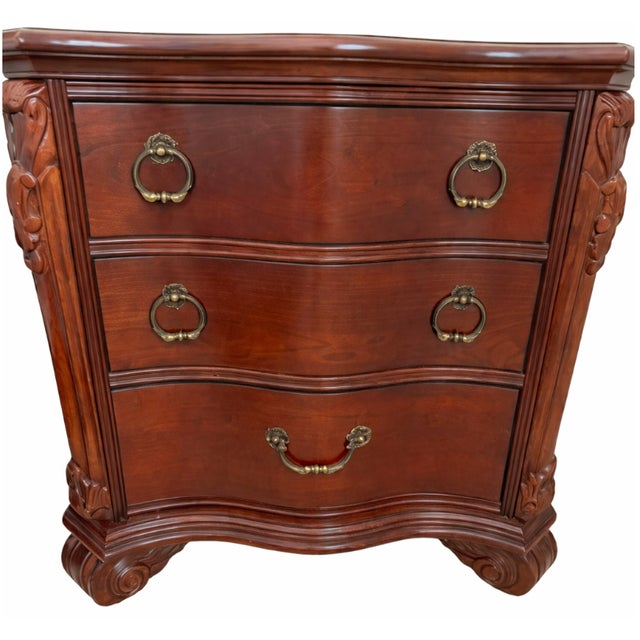 Eastern King Bed With 2 Nightstands For Sale - Image 4 of 5