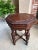 Brown Petite Antique French Octagon Center Side Table Renaissance Carved Oak For Sale - Image 8 of 12