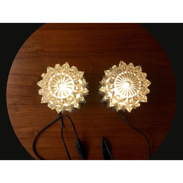 Glass Mid-Century Transparent Glass Table Lamps, Set of 2 For Sale - Image 7 of 10