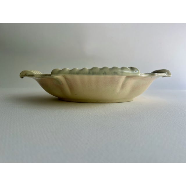 Scheurich Keramik 1940s German Art Deco Drip Glaze Celadon Art Pottery Bowl For Sale - Image 4 of 18