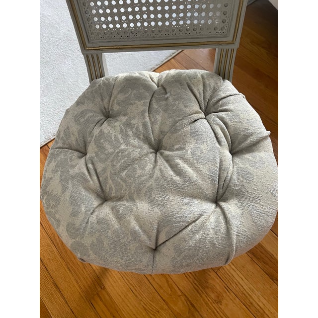 Light Gray Antique French Cane Back Chair For Sale - Image 8 of 9