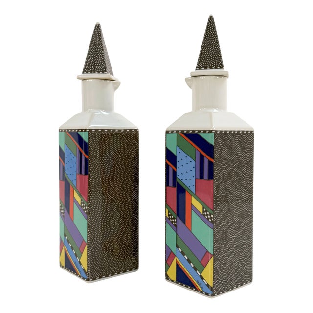 Metropol Vinegar & Oil Set by Barbara Brenner for Rosenthal, 1990s, Set of 2 For Sale