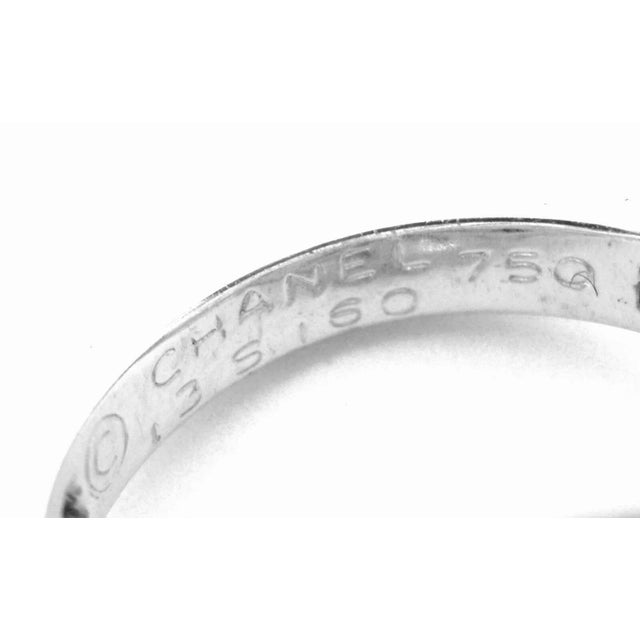 Chanel Flower 18k White Gold Diamond Large Ring, size 6 For Sale - Image 10 of 12