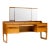 1960s Danish Modern / Mid Century Low Teak Vanity / Dressing Table — Meredew — Adjustable Mirror For Sale