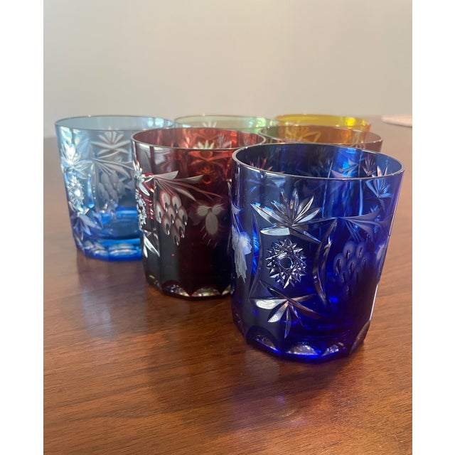 Modern Mid 20th Century Crystal Mix Nachtmann Cocktail Glasses - Set of 6 For Sale - Image 3 of 16