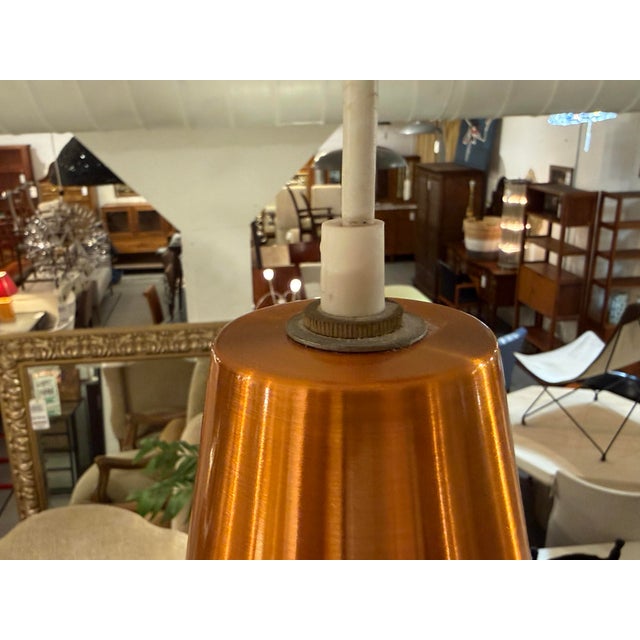 Metal Copper Pendant With Copper Canopy For Sale - Image 7 of 12