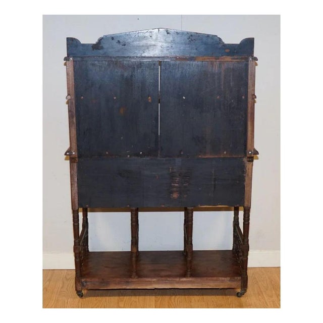 Victorian Glazed Hallway Whatnot Sideboard with Porcelain Castors from Regina For Sale - Image 12 of 13