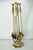 Brass Vintage Solid Brass Fireplace Tool Set- 5 Piece For Sale - Image 8 of 9