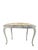 Mid 20th Century Vintage French Demilune Onyx Top Console Table With Braided Apron For Sale - Image 5 of 10