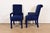 Blue Paul Evans for Directional Modern Parsons Upholstered Dining Chairs, Set of Eight For Sale - Image 8 of 10