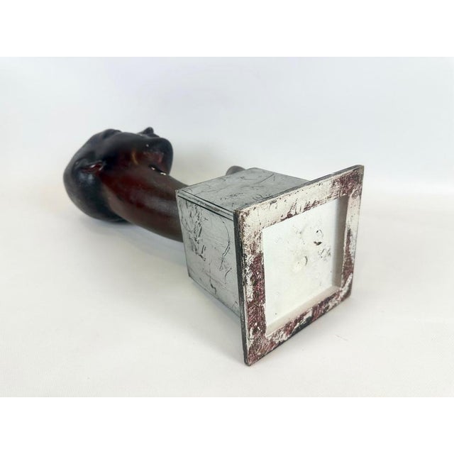 Mid-Century Hand-Crafted Female Head Mannequin Sculpture, 1950s For Sale - Image 10 of 18