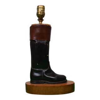 Salesman's Sample of a Riding Boot & Tree, C1890, Mounted as a Lamp Provenance: The Susie Hilfiger Collection For Sale