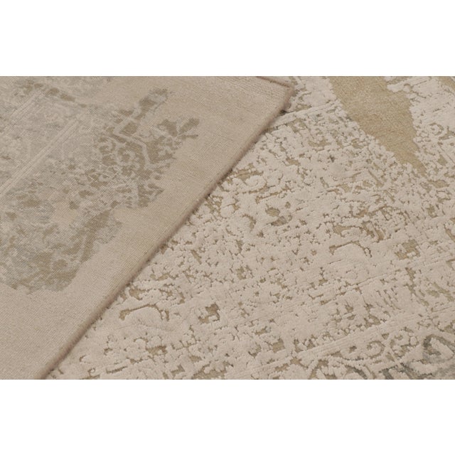 Beige Rug & Kilim's Modern Abstract Rug in Chalk and Ash Fragment Design For Sale - Image 8 of 8