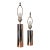 Mid Century Modern Vintage Chrome Cylinder Table Lamps, Set of 2, C. 1970's For Sale