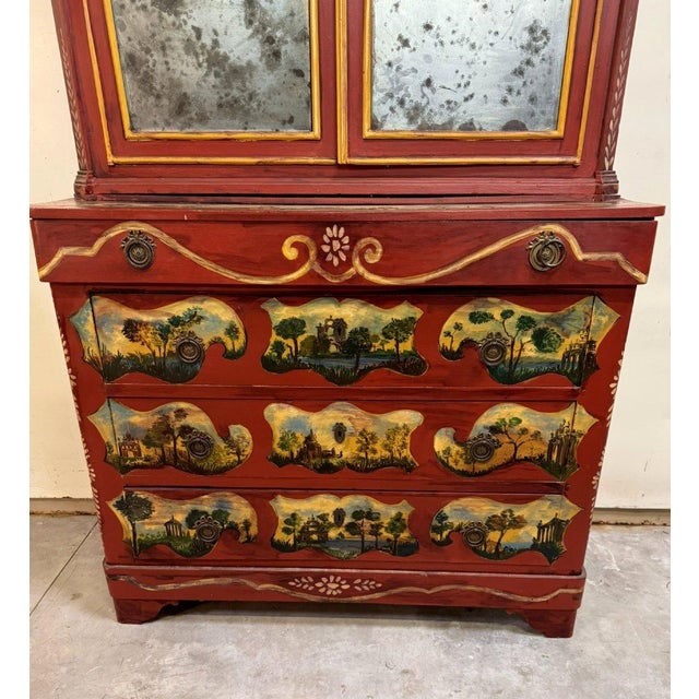 Louis XV Venetian Lacquered Wood Cabinet For Sale - Image 6 of 7