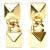 Signed Fallon Sculptural Pierced Earrings, 1990's For Sale