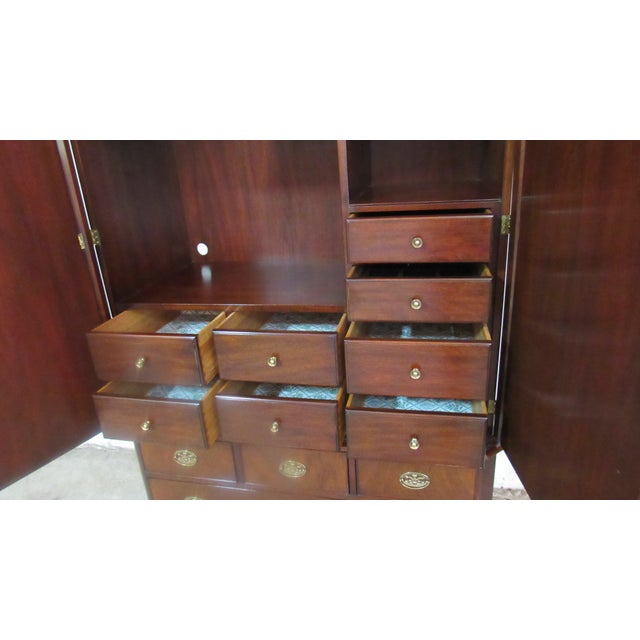 Henkel Harris Flame Mahogany Armoire Wardrobe For Sale - Image 11 of 15