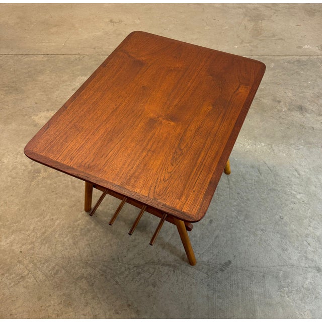 1960s Danish Beech Coffee Table / Side Table For Sale - Image 4 of 4