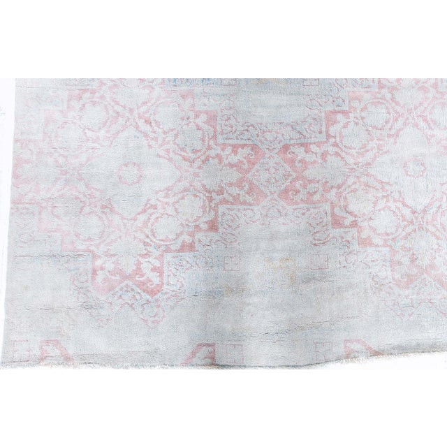 Gray Doris Leslie Blau Antique Agra Indian Geometric Gray Cotton Carpet - c. 1920 For Sale - Image 8 of 9