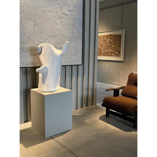 An Abstract Plaster Sculpture by Aba Carrasquer, circa 1980-90. from a collection of remaining studio works by the artist....