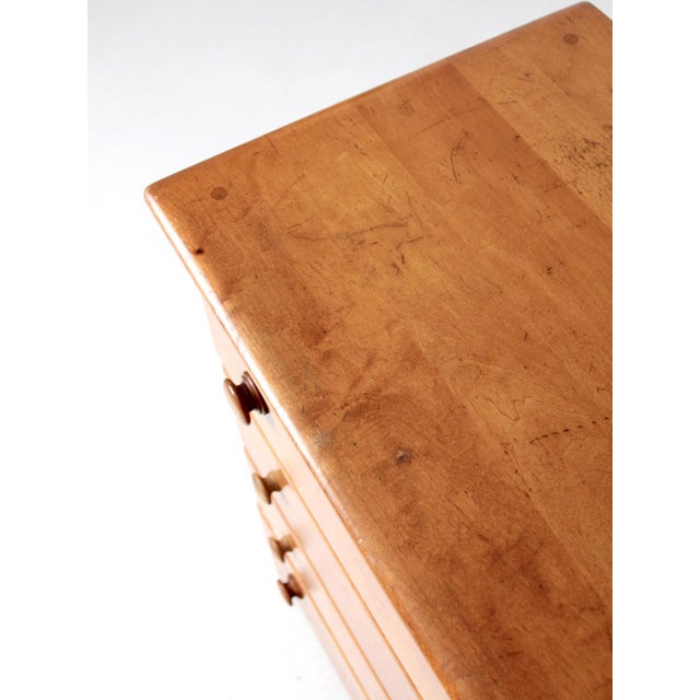 Wood Vintage Early American Style Chest of Drawers For Sale - Image 7 of 18
