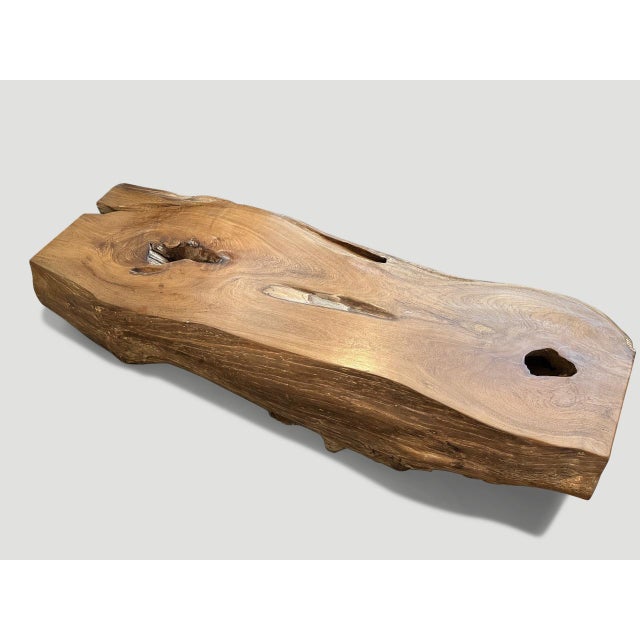 Impressive reclaimed teak wood coffee table or bench. We polished the top with a natural oil revealing the beautiful wood...