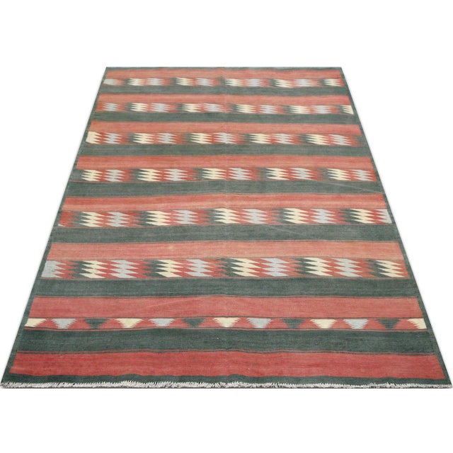 1960s Afghan Maimana Kilim For Sale In Los Angeles - Image 6 of 6
