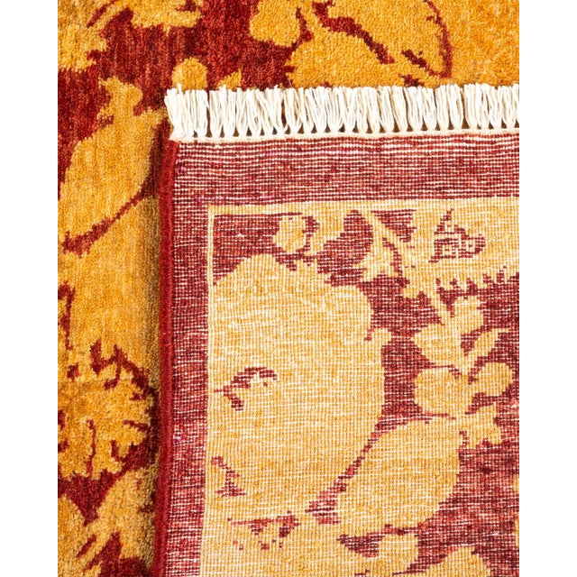 2000 - 2009 Mogul, One-of-a-Kind Hand-Knotted Area Rug - Red , 4' 8" x 7' 1" For Sale - Image 5 of 8