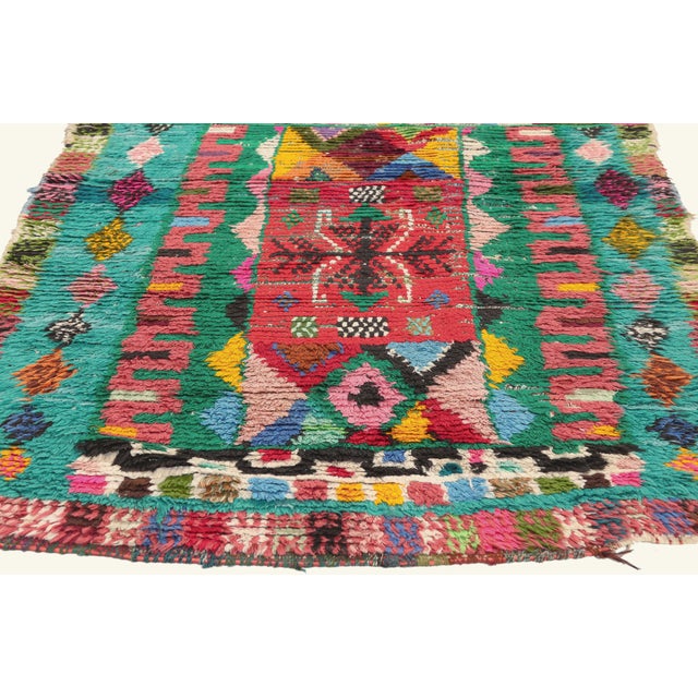Berber Tribes of Morocco Vintage Azilal Moroccan Rug, 03'05 X 07'06 For Sale - Image 4 of 10
