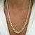 Silver Vintage Mikimoto Sterling Silver Akoya Pearl Graduated Chain Necklace For Sale - Image 8 of 8