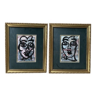 Pair of Peter Keil Paintings For Sale