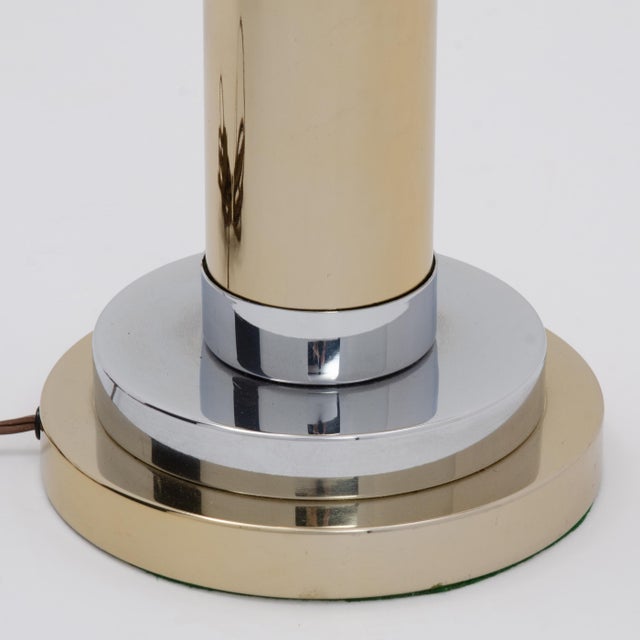 Mutual Sunset Lamp Manufacturing Company Table Brass Chrome 1970s