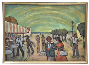 Georg Von Behrens, Figures, Oil Painting on Canvas, 1950s