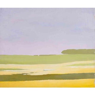 Gino Guida, Trunk in the Meadow, 1980s, Oil on Canvas For Sale